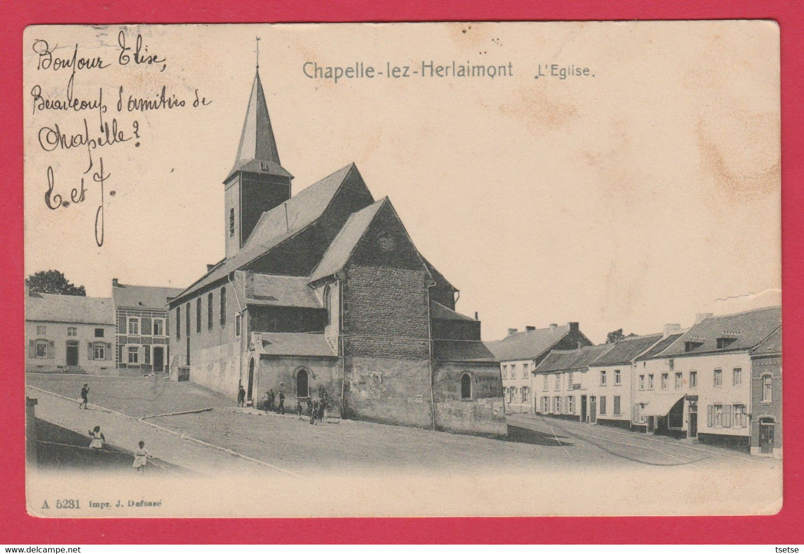 Chapelle-lez-Herlaimont -L'Eglise - 1905 ( Voir Verso ) - Chapelle-lez-Herlaimont