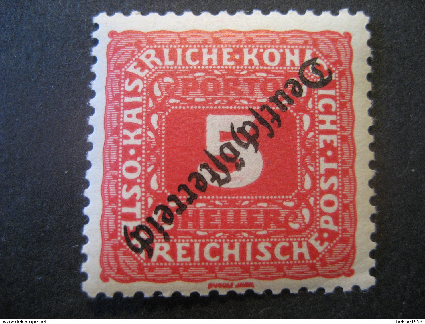 Österreich- Deutsch-Österreich 5 Heller Portomarke** ANK 64 K, Mi.Nr. 64 K** - Ungebraucht