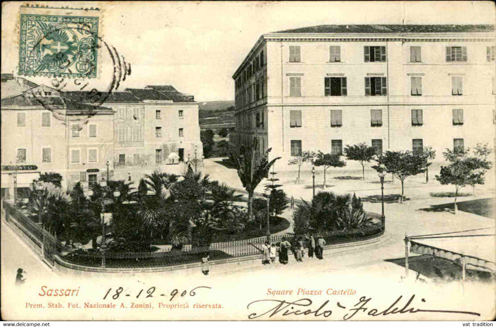 ITALIE - Carte Postale - Sassari - Square Piazza Castello - L 74596 - Sassari