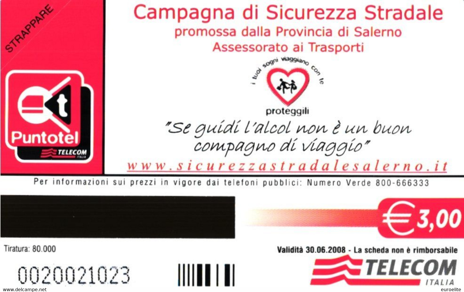 NUOVE  Salerno - Campagna Sicurezza Stradale - Openbaar Getekend