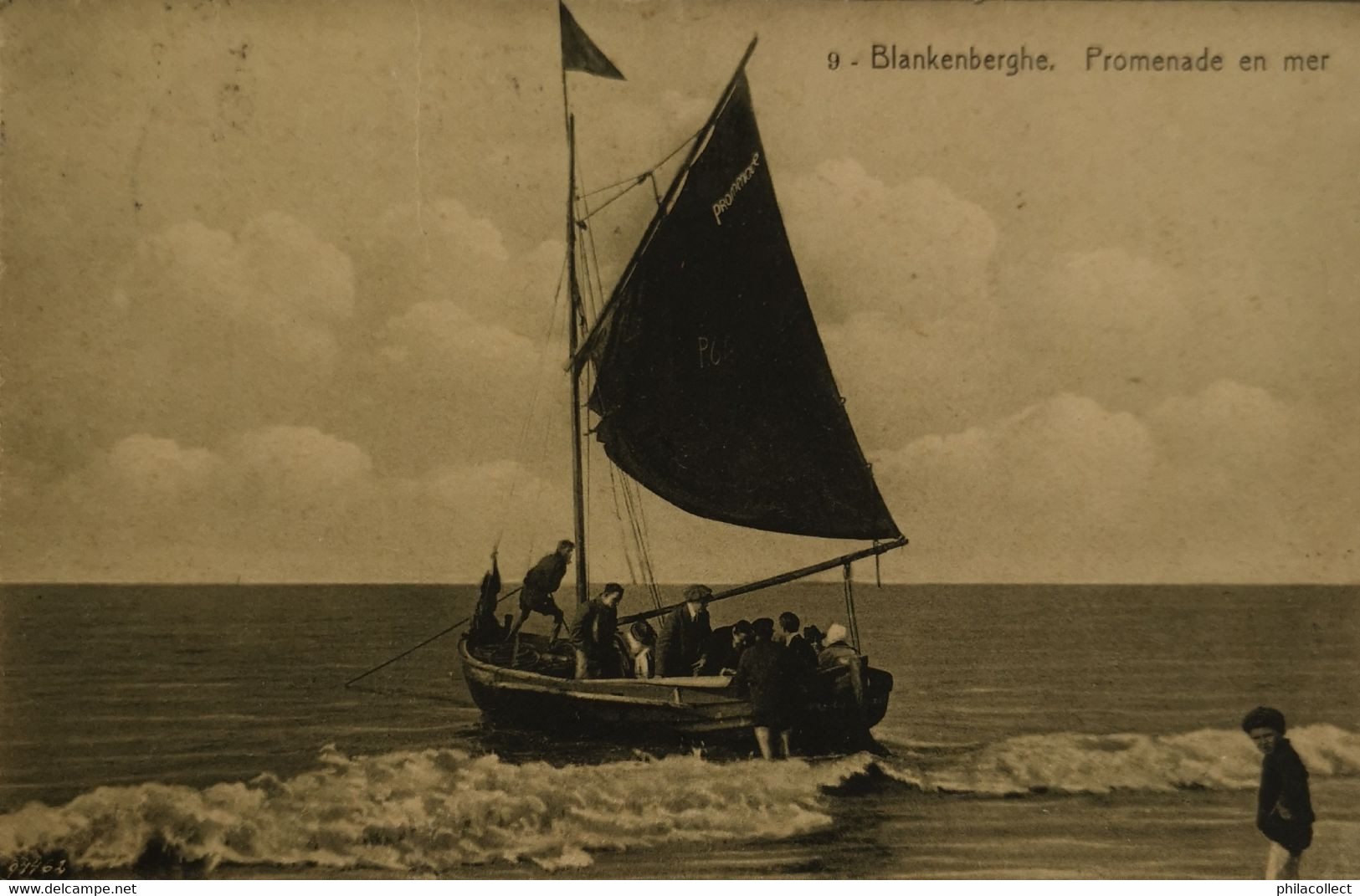 Blankenberge - Blankenberghe / Promenade En Mer (Bateau) 1927 Ed. Marcovici No. 9 - Blankenberge