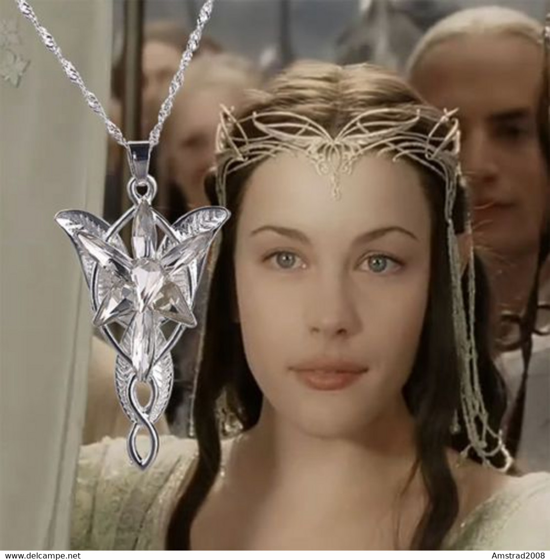 Lord Of The Rings Hobbit Aragorn Arwen EVENSTAR Collana Con Pendente In Argento - Theater, Kostüme & Verkleidung