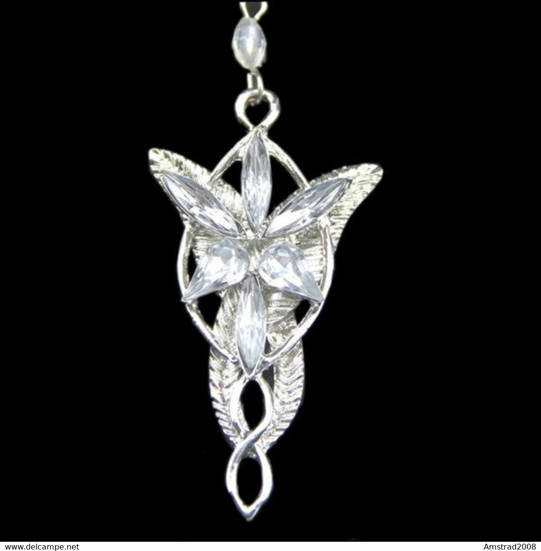 Lord Of The Rings Hobbit Aragorn Arwen EVENSTAR Collana con pendente in argento