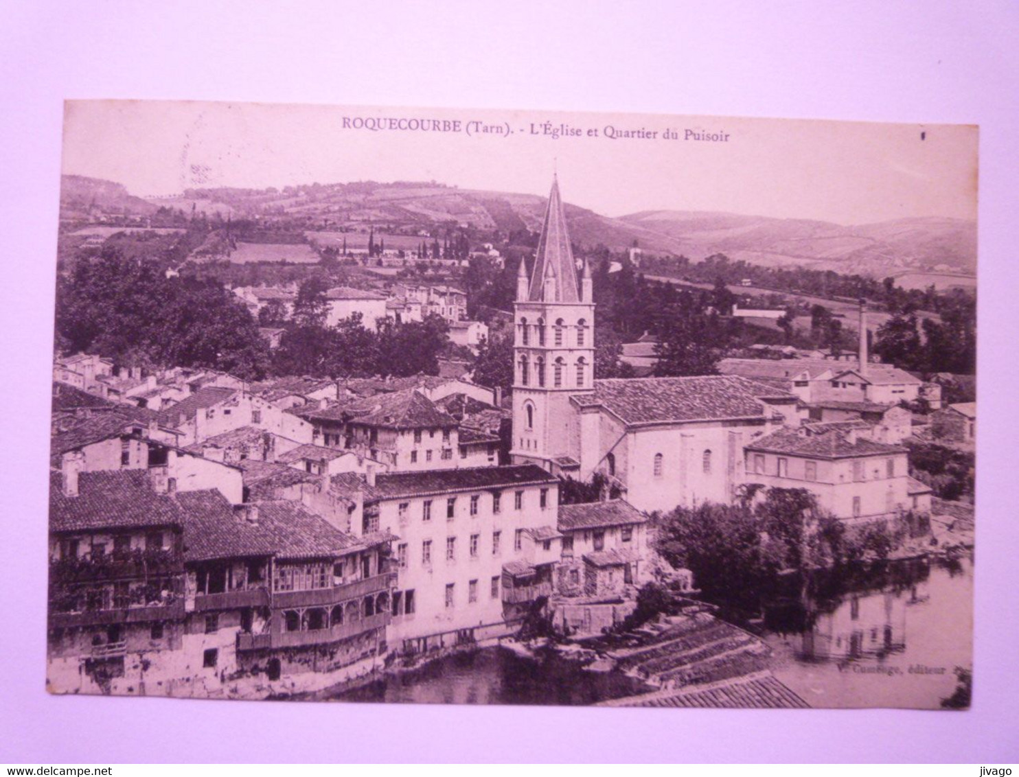 2020 - 8125  ROQUECOURBE  (Tarn)  :  L'Eglise Et Quartier Du PUISOIR   XXX - Roquecourbe