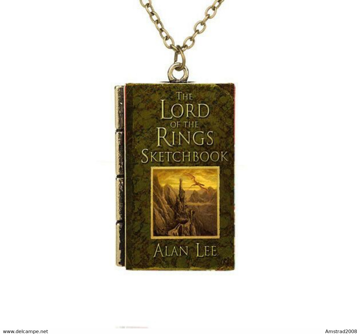 COLLANA LIBRO LORD OF THE RINGS SIGNORE DEGLI ANELLI MAGICO MEDAGLIONE PENDENTE CIONDOLO - Teatro & Disfraces