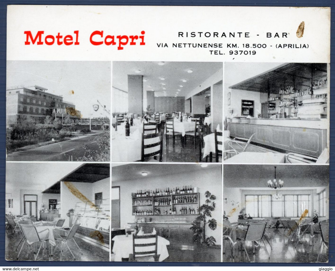 °°° Cartolina - Motel Capri  Ristorante Bar Aprilia Nuova °°° - Aprilia