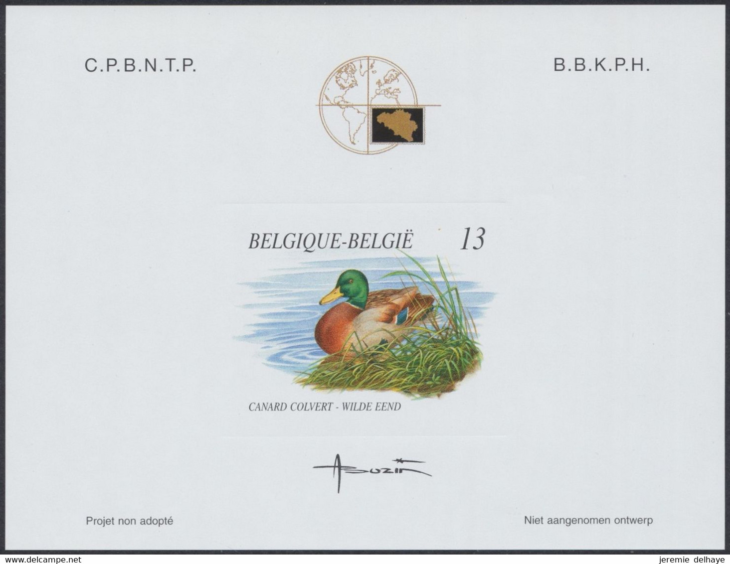 Projet Non Adopté - NA11 "Phileuro 2002" / Canard Colvert, A. Buzin - Non-adopted Trials [NA]