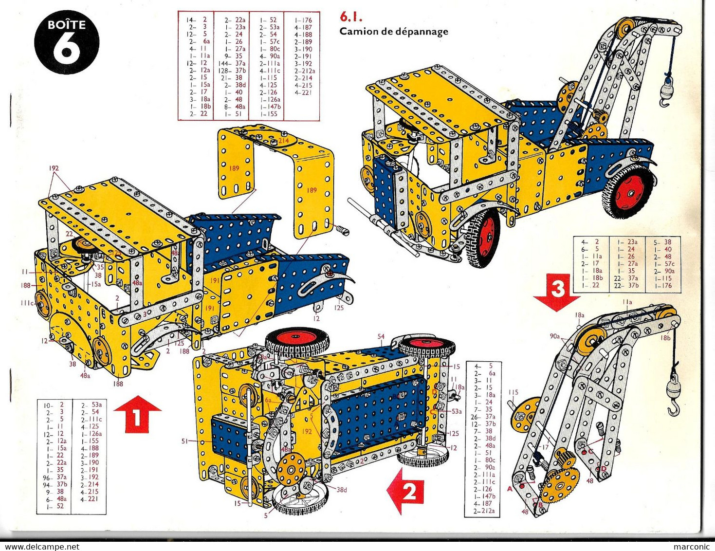 Manuel D'Instructions MECCANO - Boîte 6 - Meccano