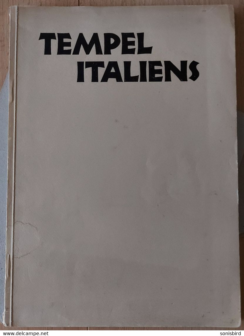 Tempels Italiens, Paul Ortwin Rave, Marburg An Der Lahn 1924 - Magazines & Catalogues