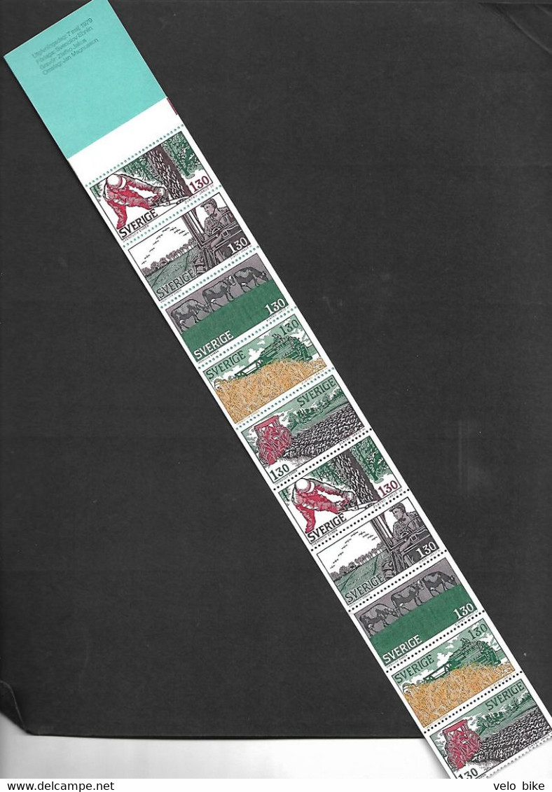 Sweden 1979 Booklet Carnet Compleet Agriculture MNH Wheat Rye Grain Oats Cow Tractor Combine Harvester Chain Saw - Other & Unclassified