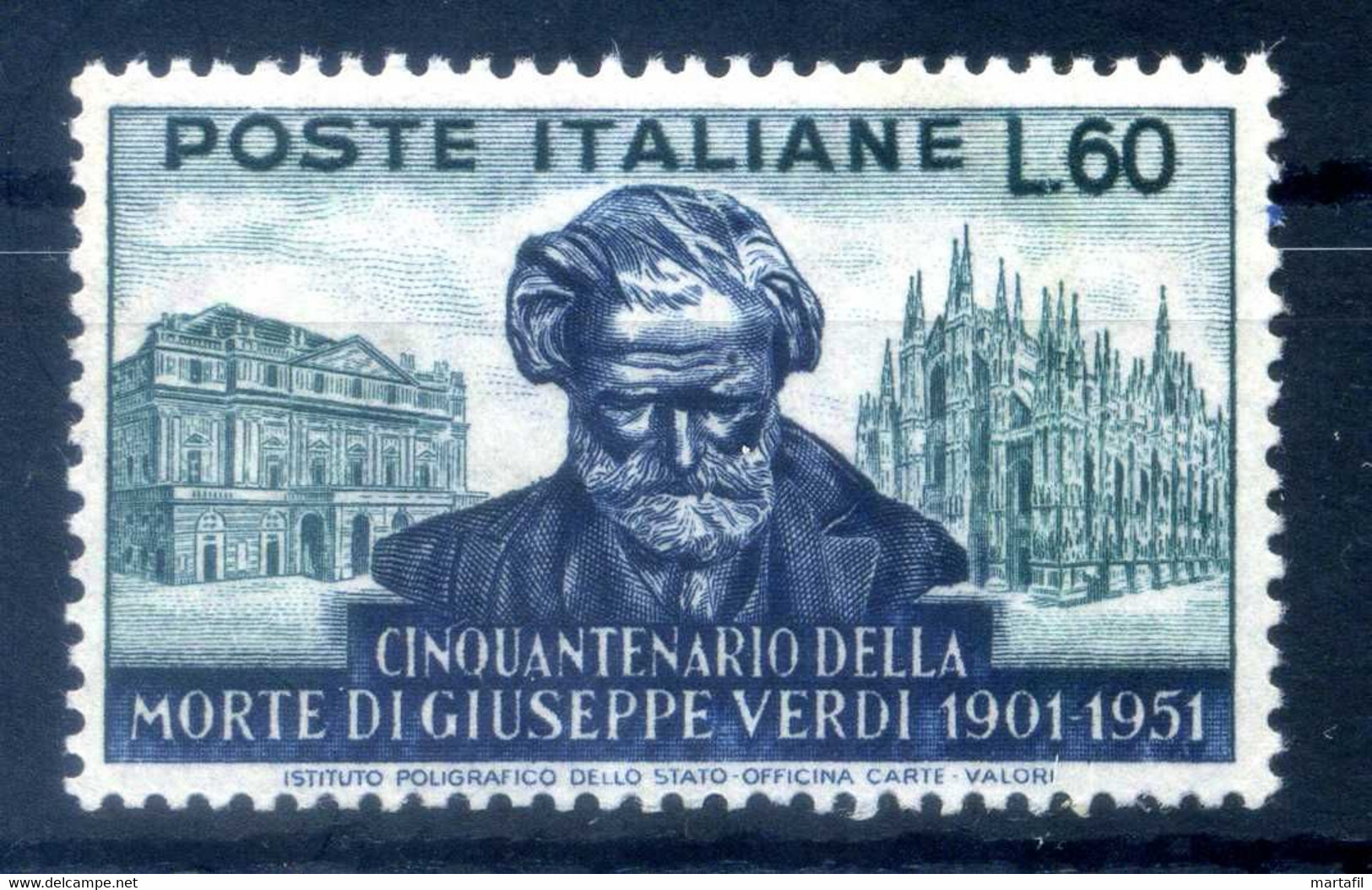 1951 REP. IT. SET N.679 MNH ** Giuseppe Verdi 60 Lire - 1946-60: Neufs