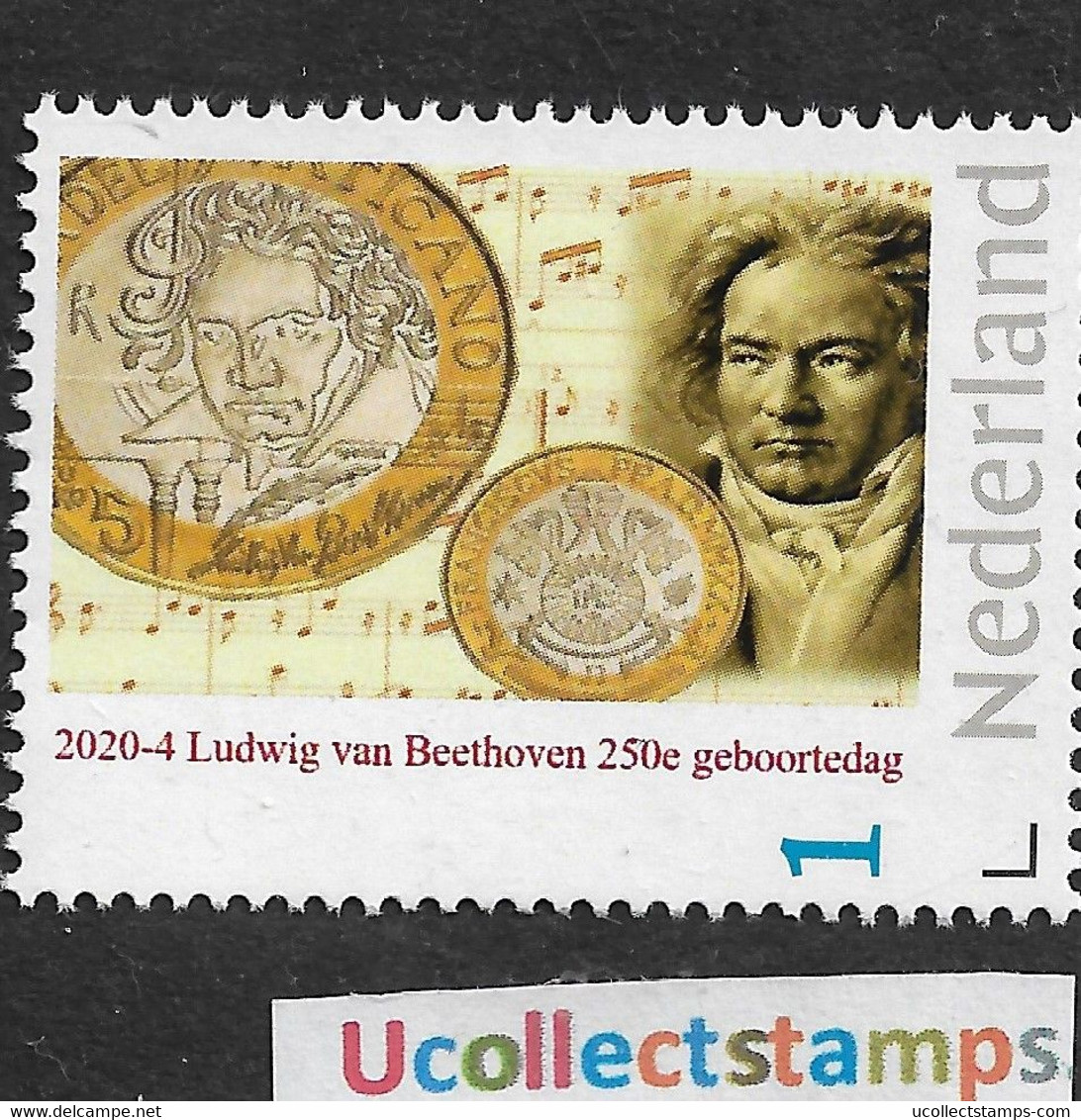 Nederland 2020-5   Ludwig Van Beethoven  250e Geboortedag  Vaticaan Coin On Stamp   Postfris/mnh/sans Charniere - Ungebraucht