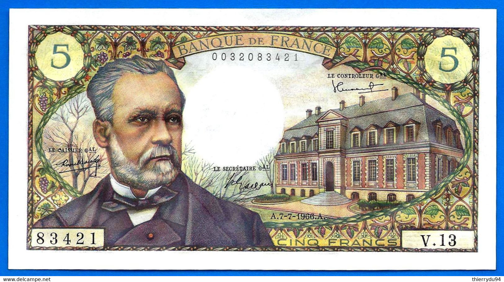 France 5 Francs 1966 7 Juillet Que Prix + Port 07 07 66 Pasteur Serie V 13 Paypal Bitcoin OK - 5 F 1966-1970 ''Pasteur''