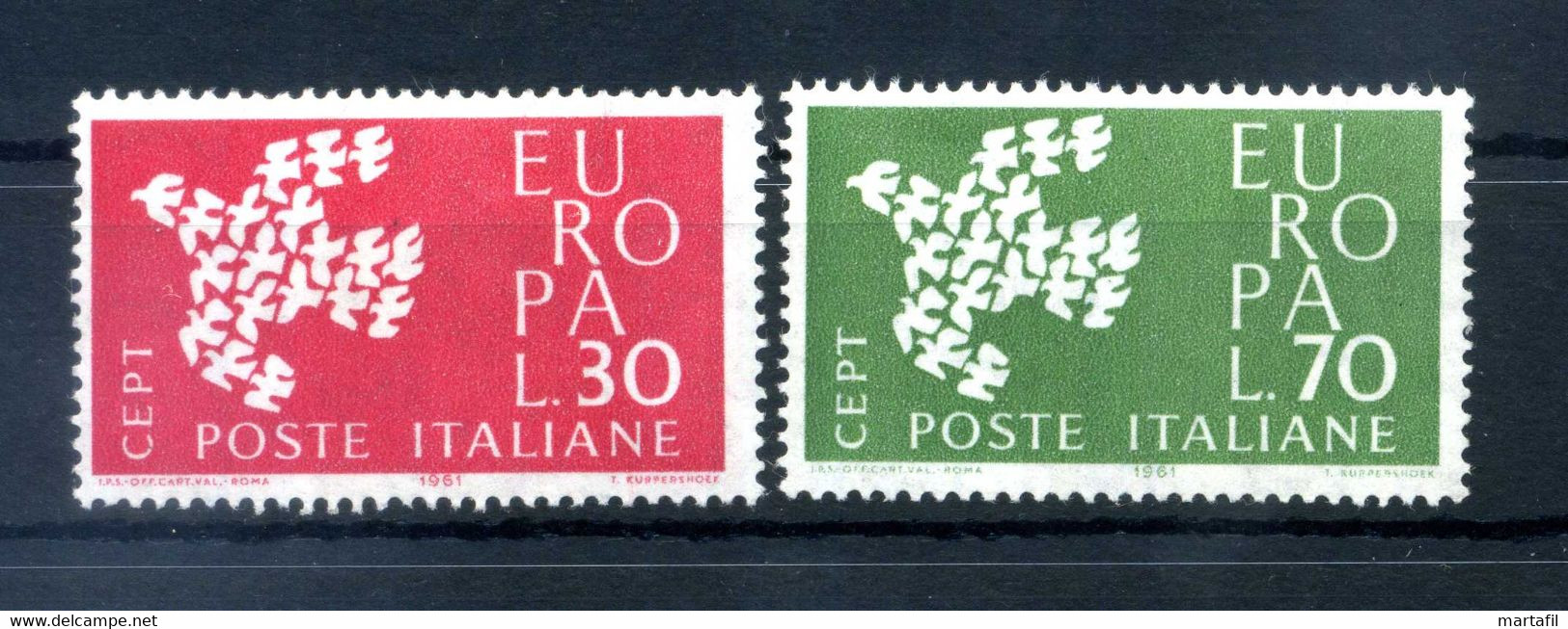 1961 REP. IT. SET 932/933 MNH ** Europa-CEPT - 1961-70:  Nuevos