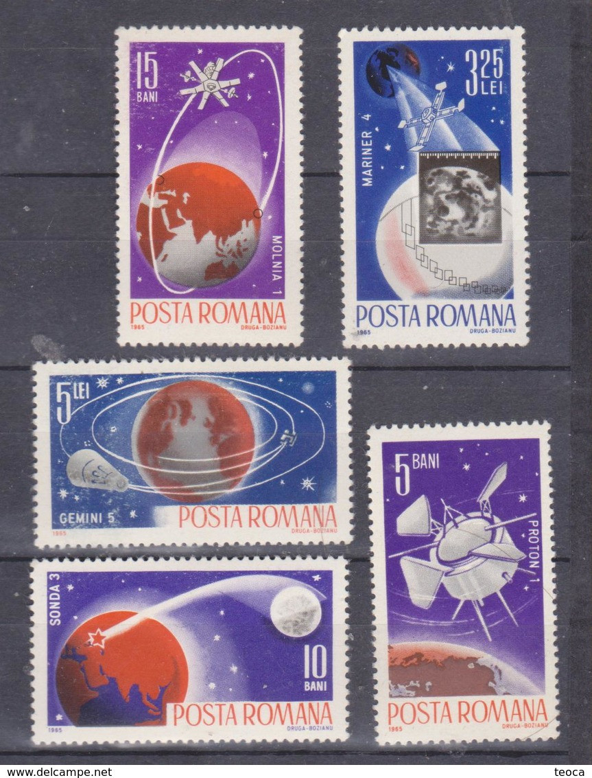 SPACE, COSMOS, ROMANIA 1985, SET 5V, MNH - Europa