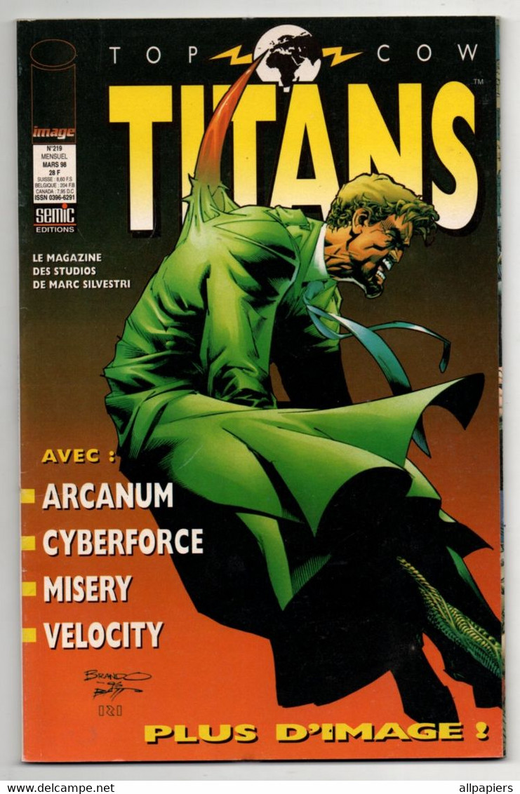 Comics Titans N°219 Arcanum - Cyberforce - Velocity 3 de 1998 - Titans