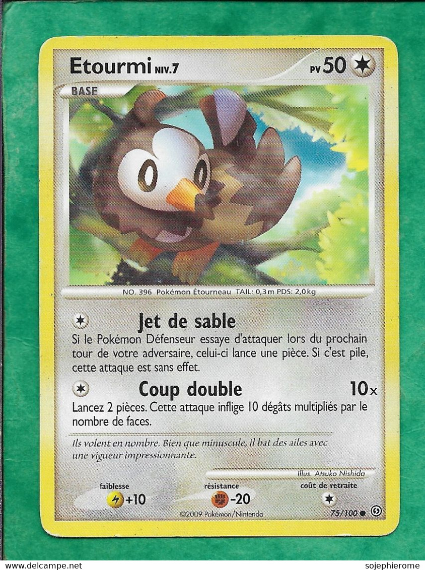 Pokémon 2009 Diamant & Perle Tempête 75/100 Etourmi Niv.7 2scans - Diamant & Perle