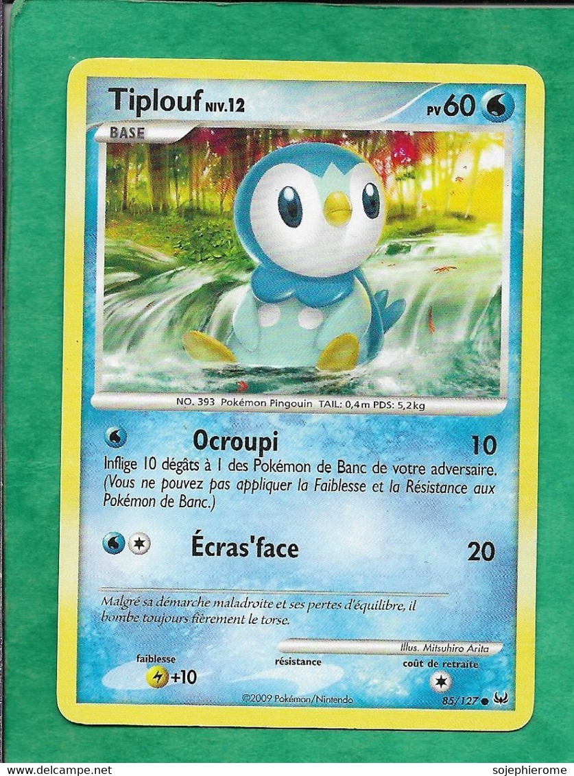 Pokémon 2009 Platine 85/127 Tiplouf Niv.12 2scans - Platinum