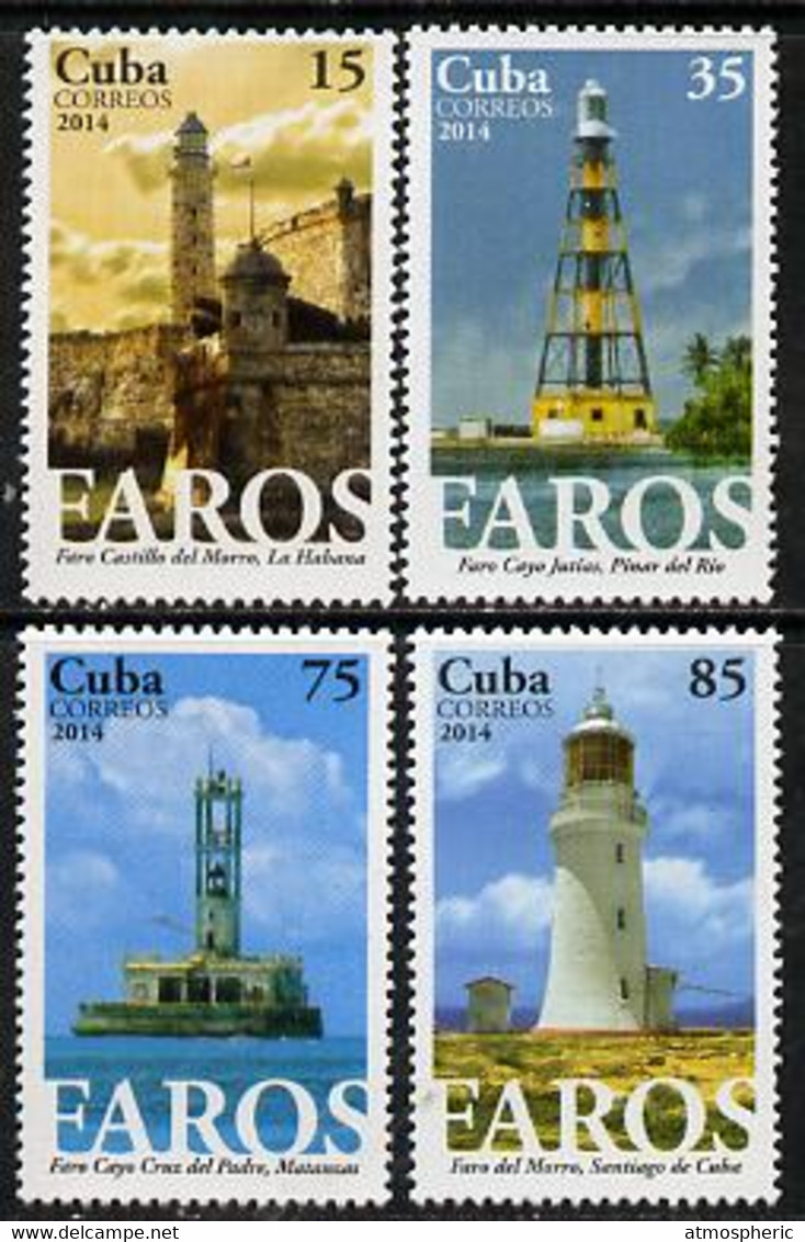 Cuba 2014 Lighthouses Perf Set Of 4 U/M - Otros & Sin Clasificación