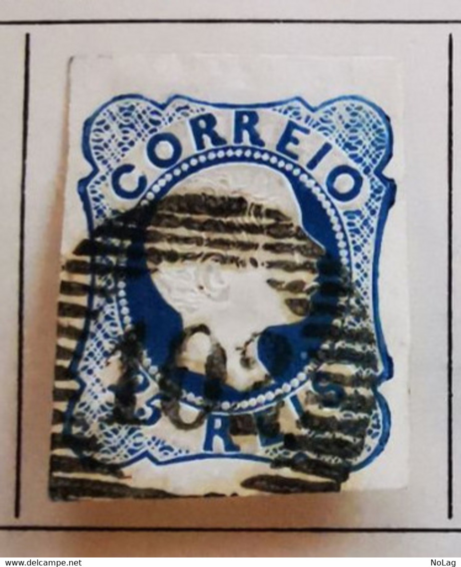 Portugal 1853 Y&T N°10 - 25 R. Bleu - Oblitéré - Oblitérés