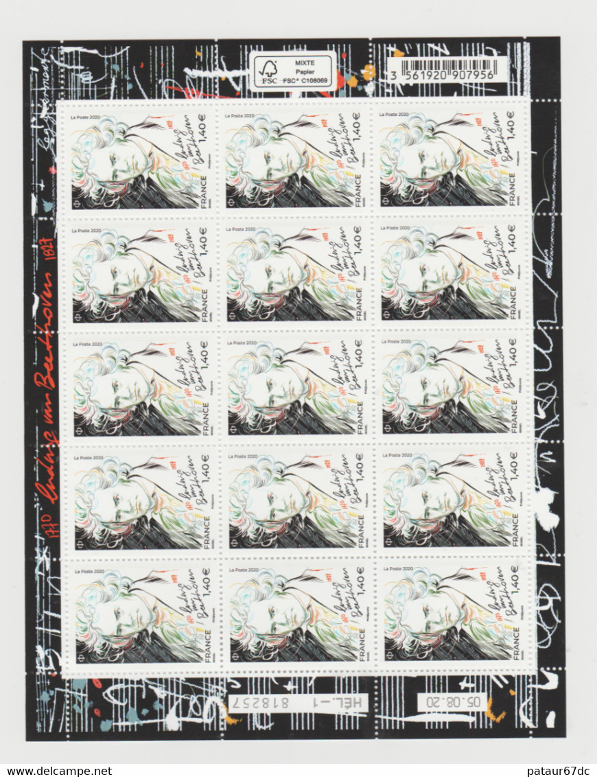 FRANCE / 2020 / Y&T N° 5436 ** : Ludwig Van Beethoven X 1 BdF Haut - Nuovi