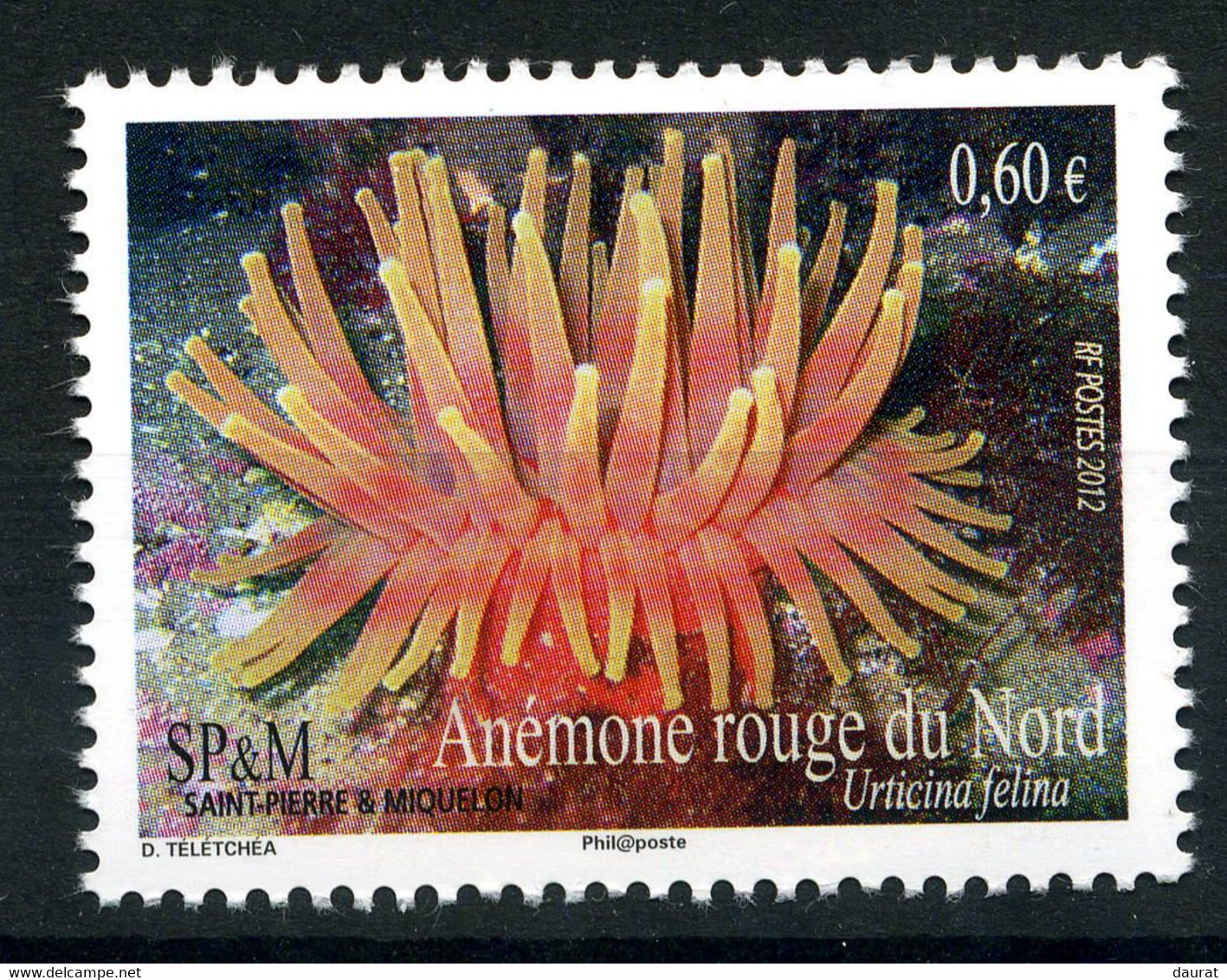 2012 Saint Pierre Et Miquelon Y&T N° 1037** Anémone Rouge Du Nord - Other & Unclassified