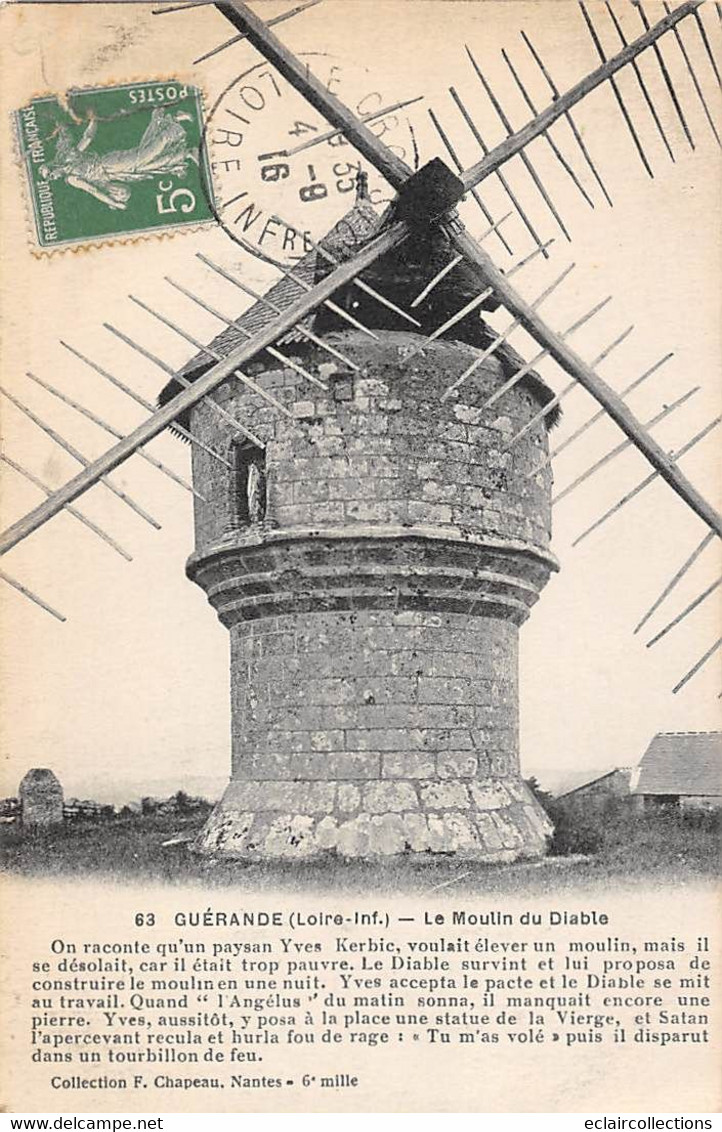 Thème: Moulin A Vent :   Guérande   44     Moulin Du Diable   -  3 -  (voir Scan) - Windmühlen