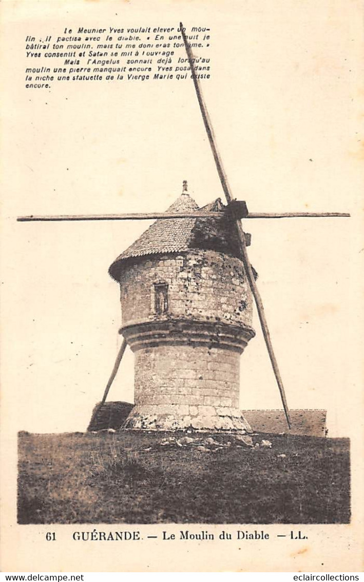 Thème: Moulin A Vent :   Guérande   44     Moulin Du Diable   -  4 -  (voir Scan) - Windmills