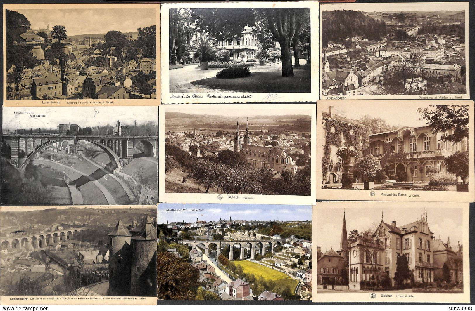 Luxembourg - Lot 25 Cartes (Echternach Luxembourg Vianden Diekirch Mondorf... Voir Scans Petit Prix) - Other & Unclassified