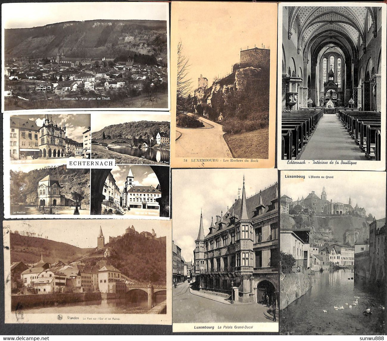 Luxembourg - Lot 25 Cartes (Echternach Luxembourg Vianden Diekirch Mondorf... Voir Scans Petit Prix) - Other & Unclassified