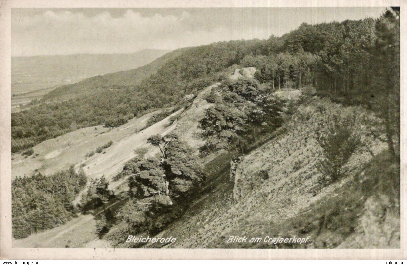 CPA    ALLEMAGNE---BLEICHERODE---BLICK AM CRAJAERKPF - Bleicherode