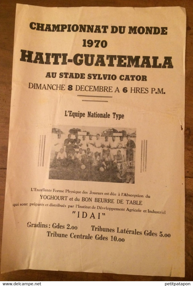 Coupe Du Monde 1970. Affiche Du Match Haiti-Guatemala - Affiches