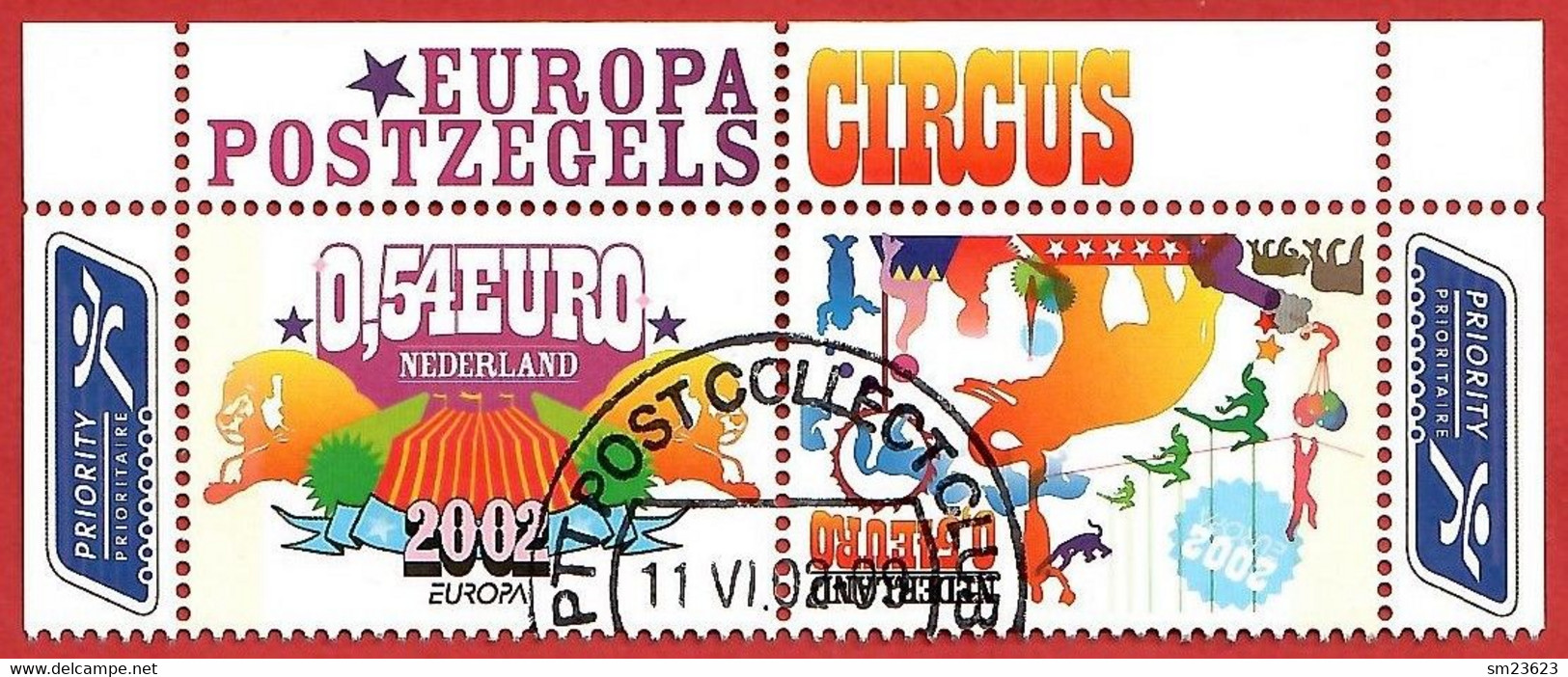 Niederlande  2002  Mi.Nr. 2011 / 2012 , EUROPA CEPT Zirkus - Gestempelt / Fine Used / (o) - 2002