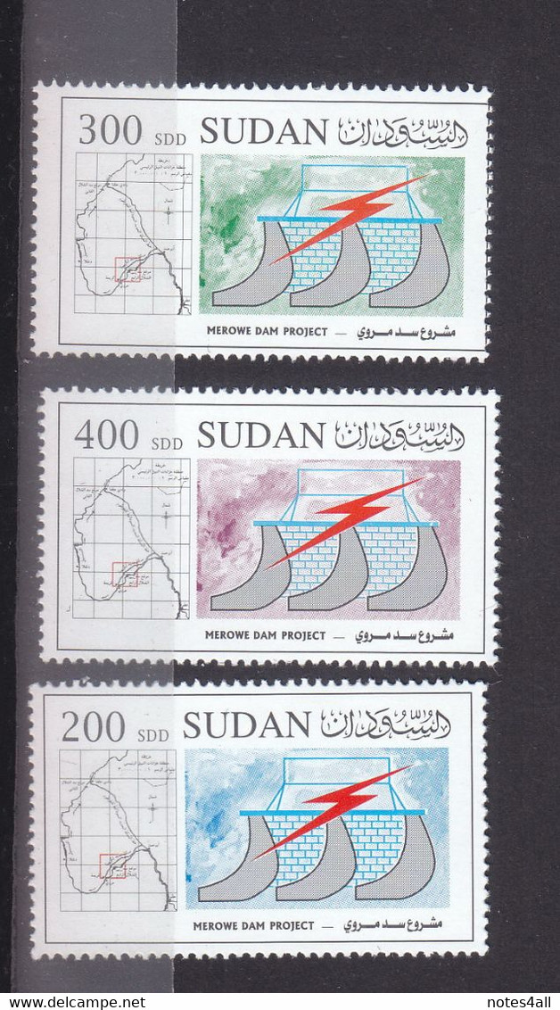 Stamps SUDAN 2005 SC-576 578 SUDAN MEROWE DAM MNH SET CV$13 # 28 - Sudan (1954-...)