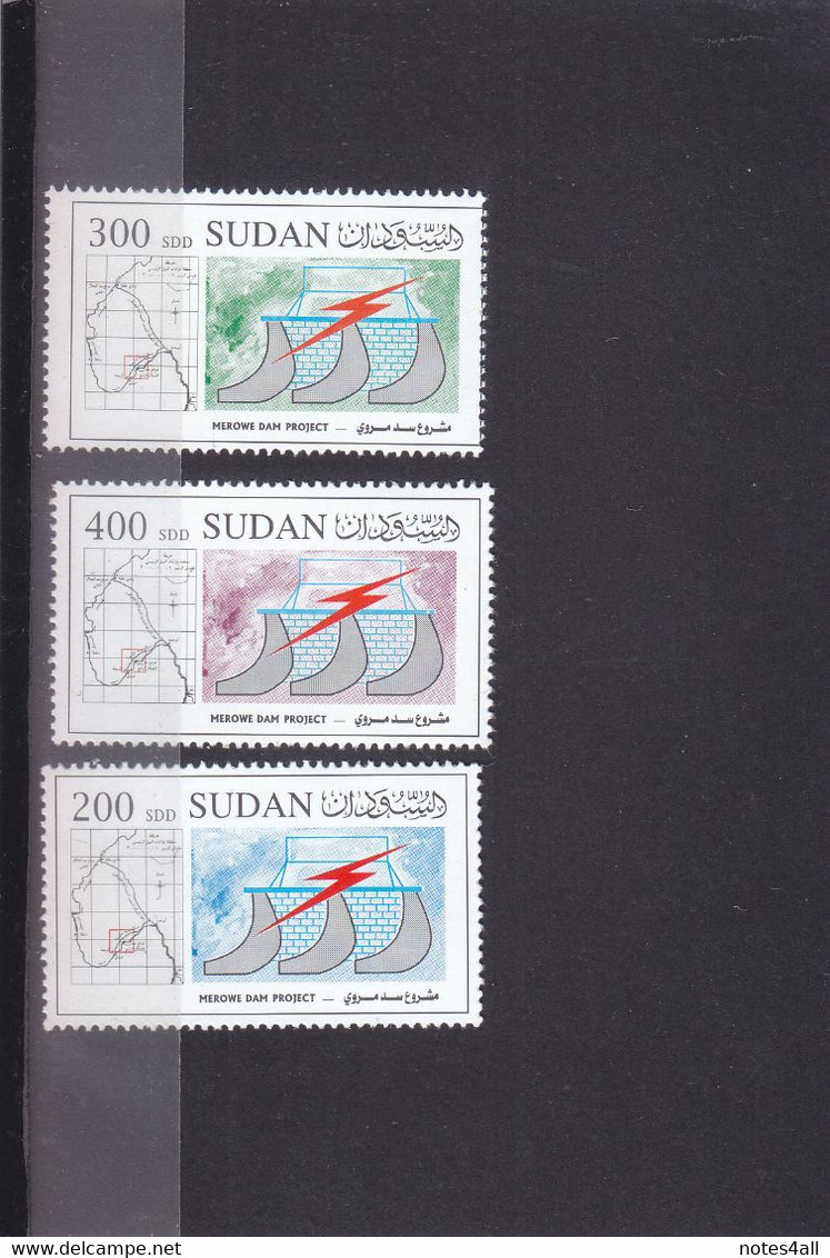 Stamps SUDAN 2005 SC-576 578 SUDAN MEROWE DAM MNH SET CV$13 # 28 - Sudan (1954-...)