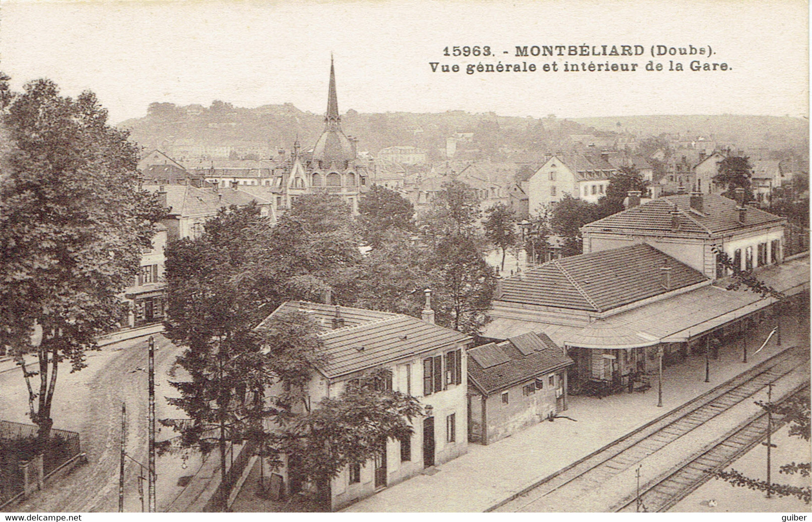 25   Montbeliard Vue Generale Et L'interieur De La Gare Du Chemin De Fer - Montbéliard