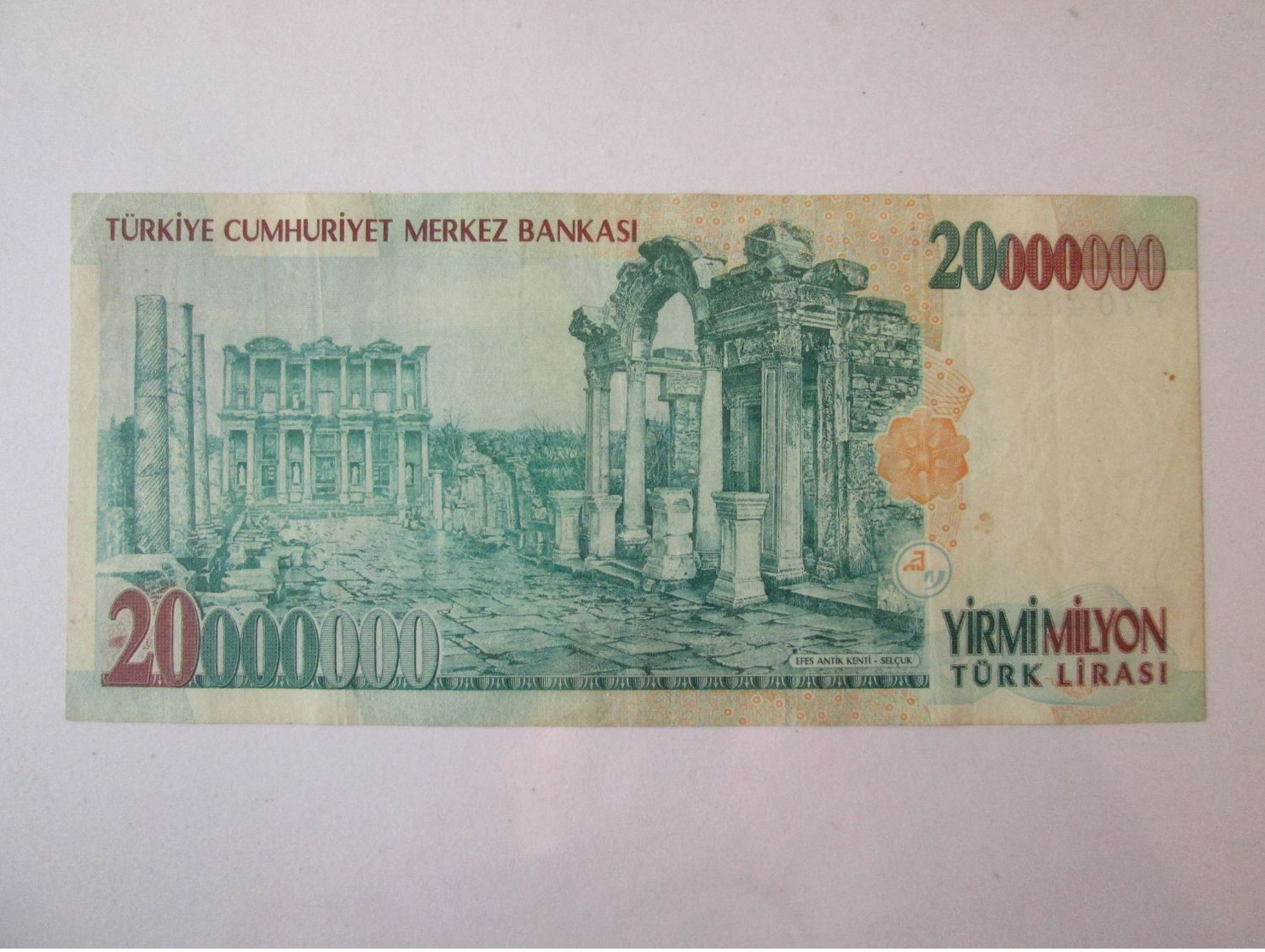 Rare! Turkey 20000000(20 Million) Lirasi 2001 Banknote - Turchia