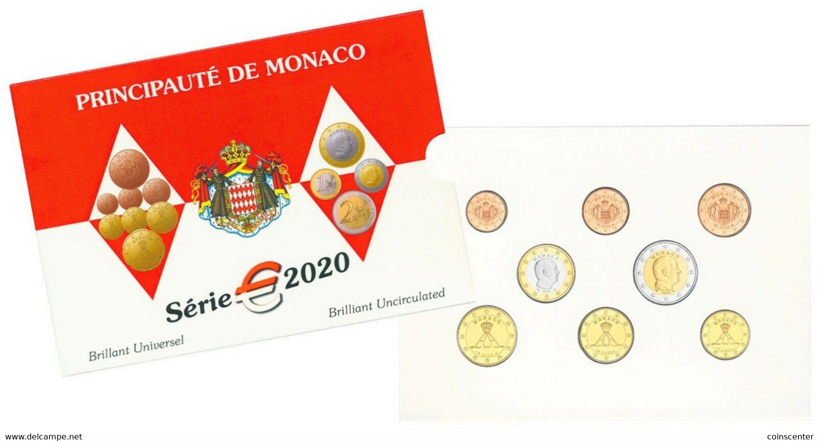 Monaco 2020 Official Euro Coins Mint Set 8 Pcs BU - Monaco