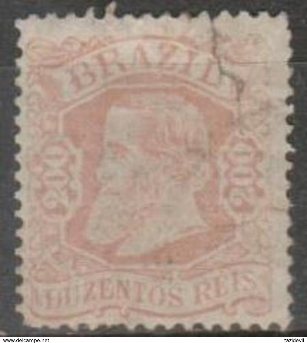 BRAZIL - 1882 200r Dom Pedro. Damaged Top Right Corner. Scott 85. Mint - Unused Stamps