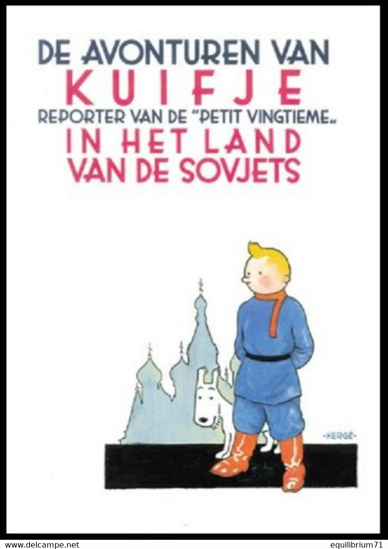 Carte Postale / Postkaart - Kuifje/Tintin - Milou/Bobbie - Haddock - Tournesol - Kuifje In Het Land Van De Sovjets - Philabédés (comics)