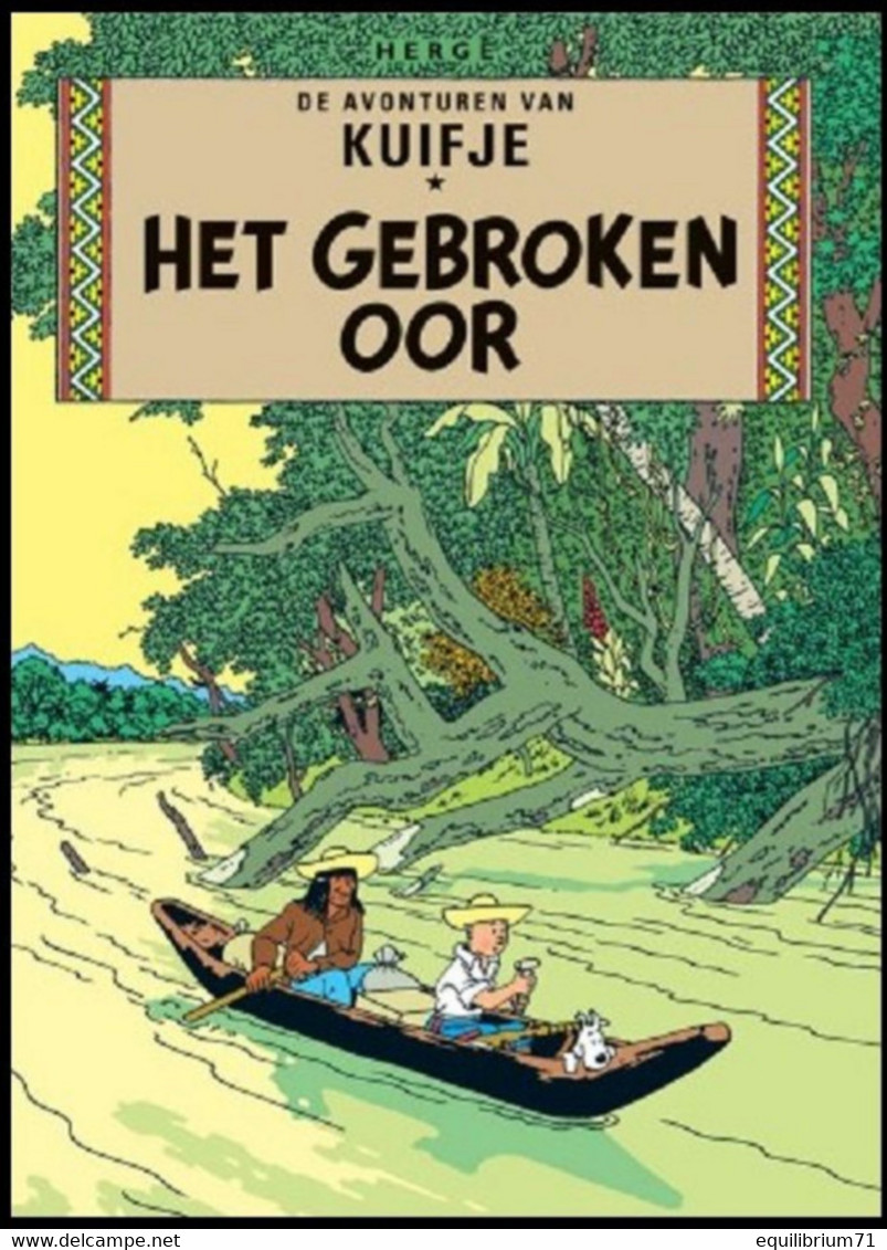 Carte Postale / Postkaart - Kuifje/Tintin - Milou/Bobbie - Haddock - Tournesol - Het Gebroken Oor / L'oreille Cassée - Philabédés (comics)