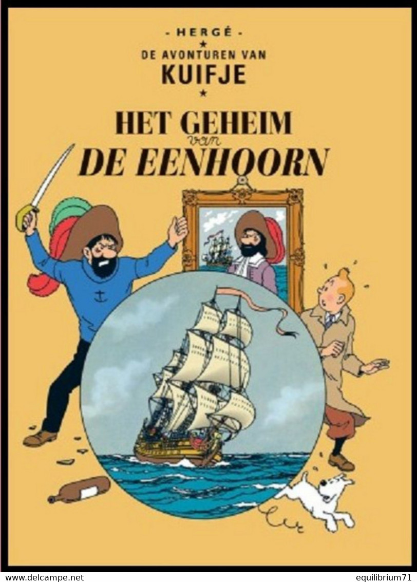 Carte Postale / Postkaart- Kuifje/Tintin - Milou/Bobbie - Haddock - Het Geheim Van De Eenhoorn / Le Secret De La Licorne - Philabédés (comics)
