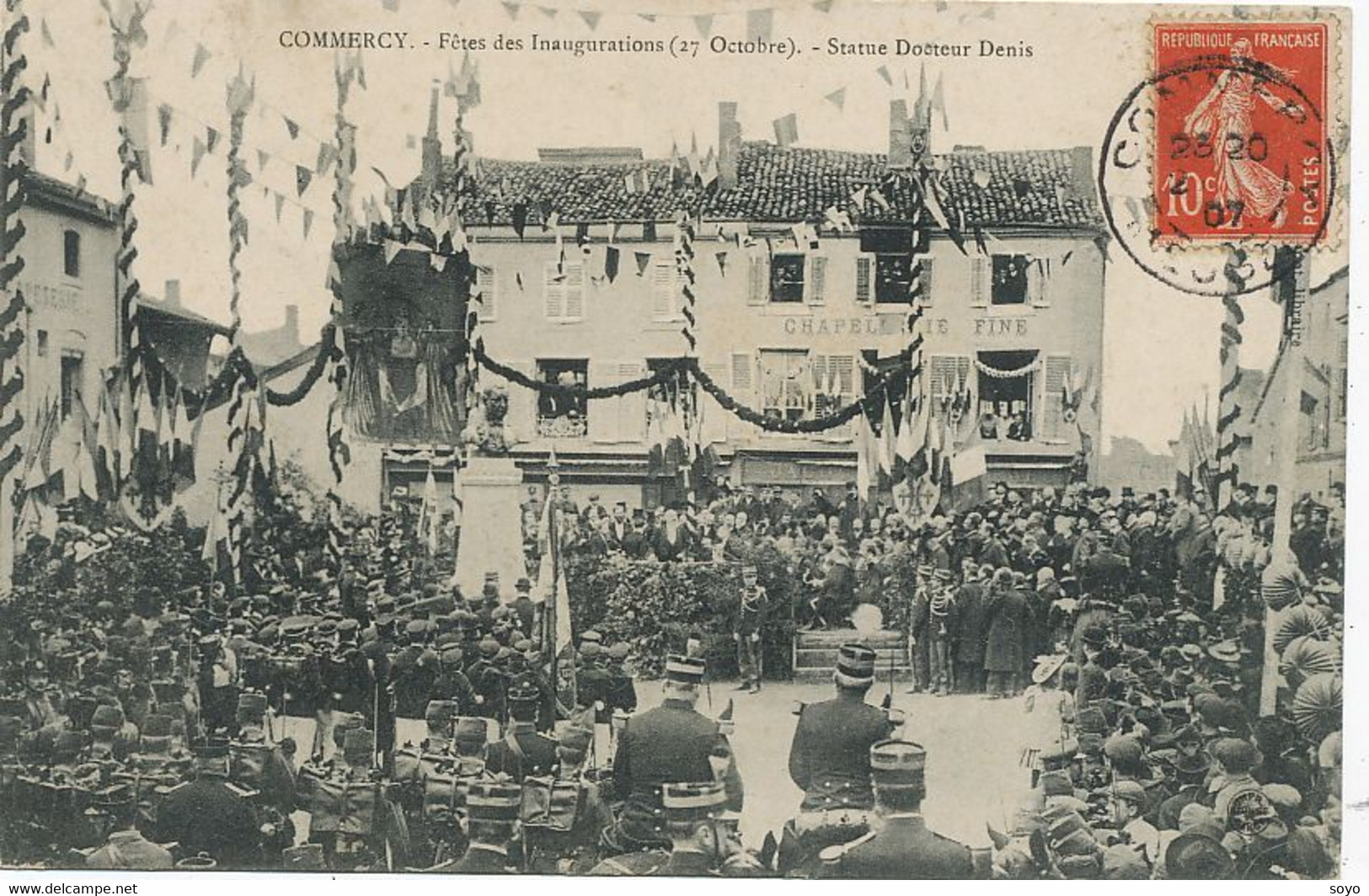 Commercy Fetes Inauguration 27 Octobre Statue Docteur Denis . 1907 - Inauguraciones