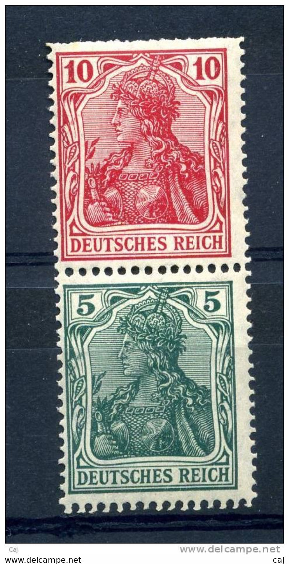 Allemagne  -  Reich  -  Se Tenant  :  Mi  S 5  * - Postzegelboekjes & Se-tenant
