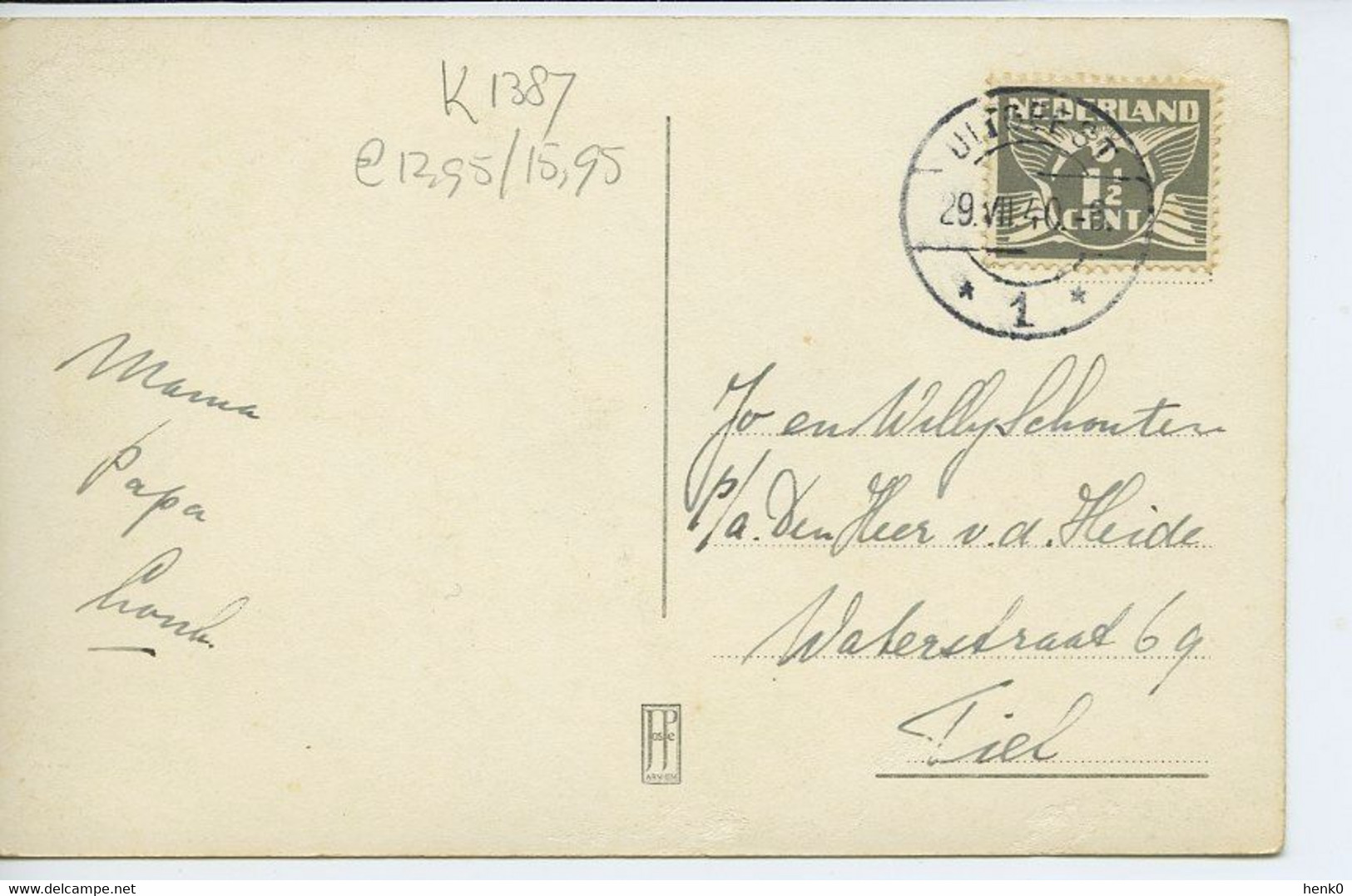 ALKMAAR PACKET S.S. Zaandam K1387 - Zaanstreek