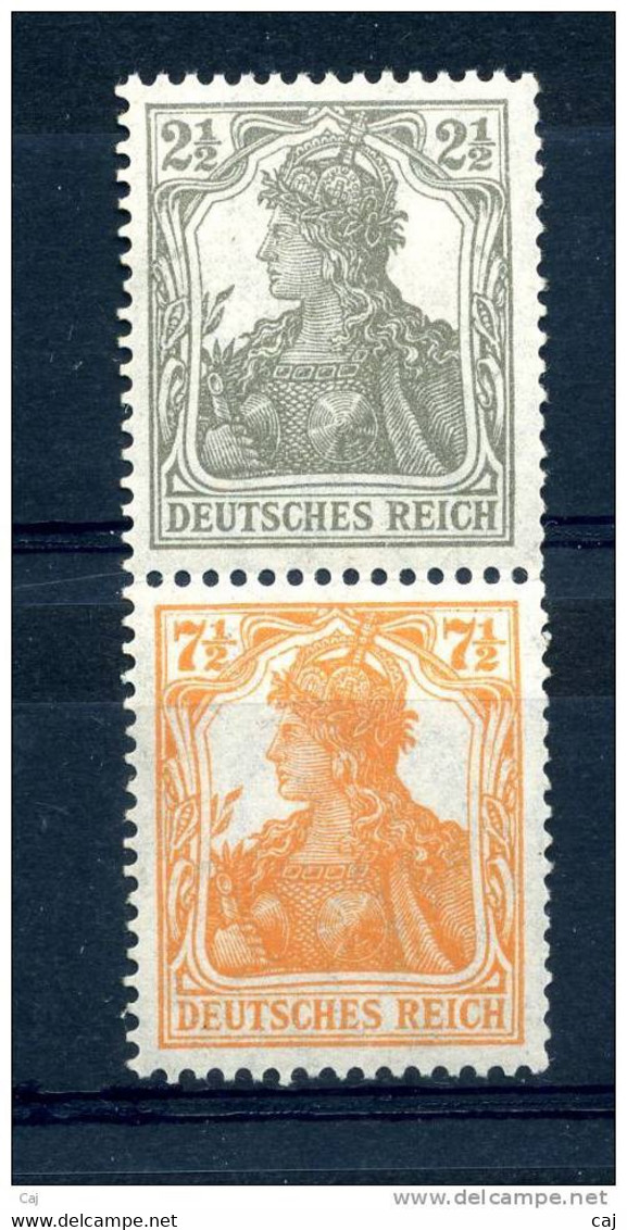 Allemagne  -  Reich  -  Se Tenant  :  Mi  S 11a  **  Gelborange - Postzegelboekjes & Se-tenant