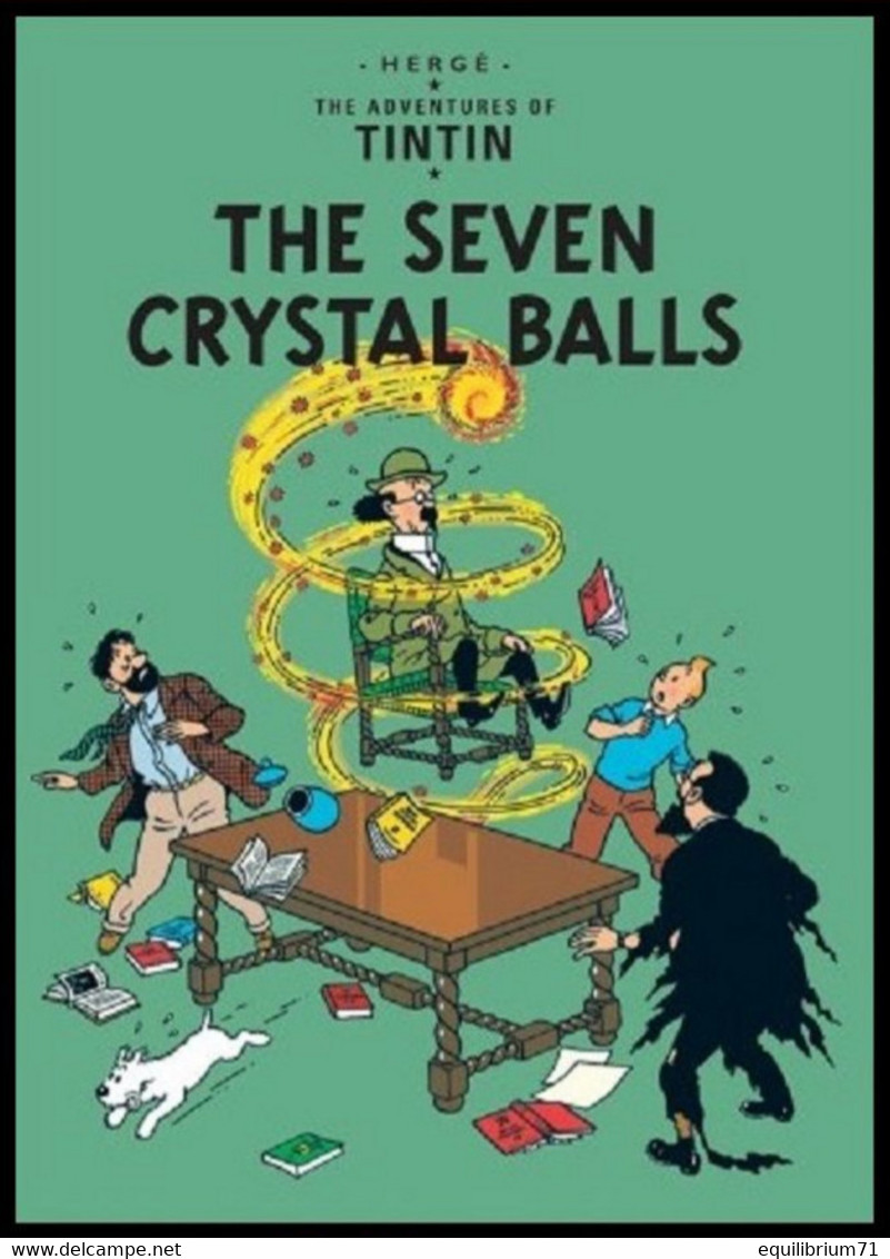 Carte Postale / Postkaart - Kuifje/Tintin - Milou/Bobbie - Haddock - The Seven Crystal Balls / Les 7 Boules De Cristal - Philabédés (comics)