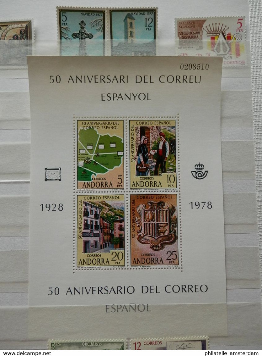 Andorra 1972-1996, French and Spanish Post: MNH collection