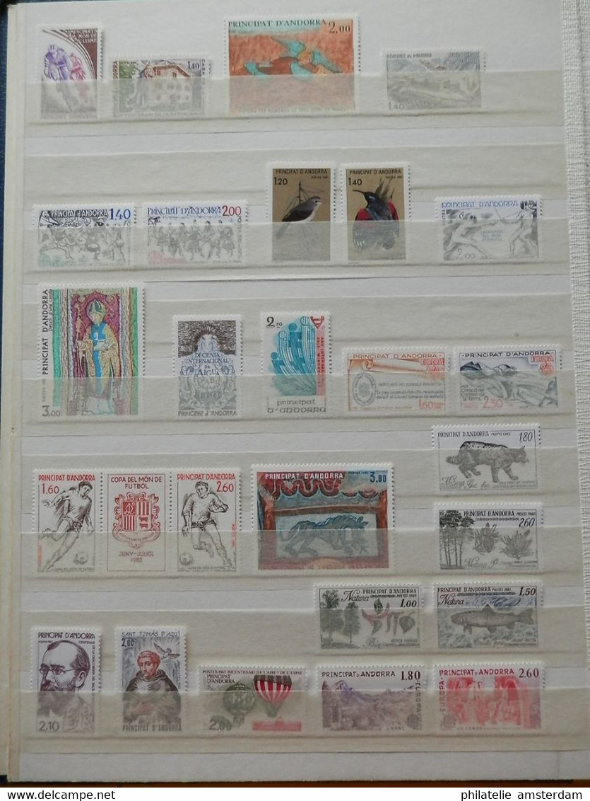 Andorra 1972-1996, French and Spanish Post: MNH collection