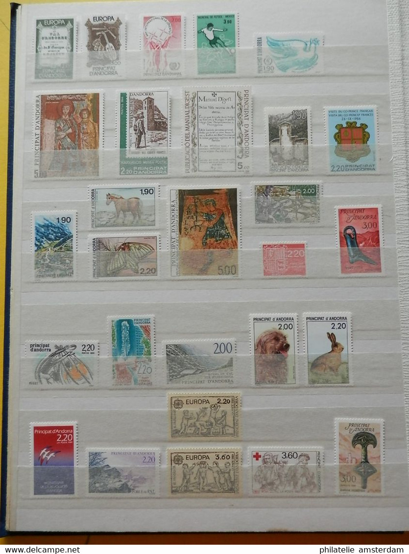 Andorra 1972-1996, French and Spanish Post: MNH collection